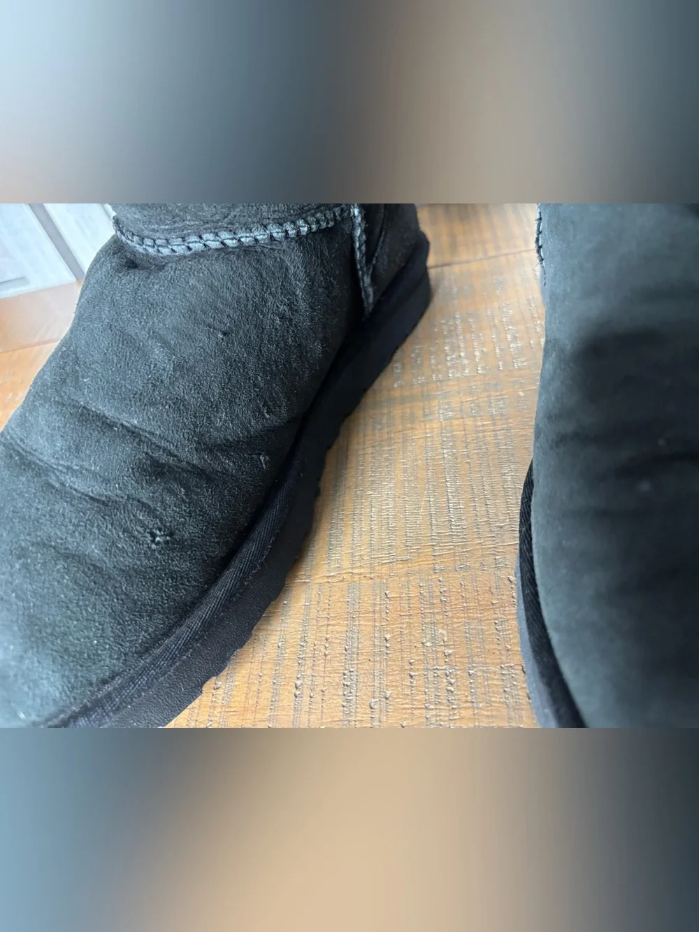 UGG Australia Classic Tall Suede Sheepskin Winter Boots Black Size 10